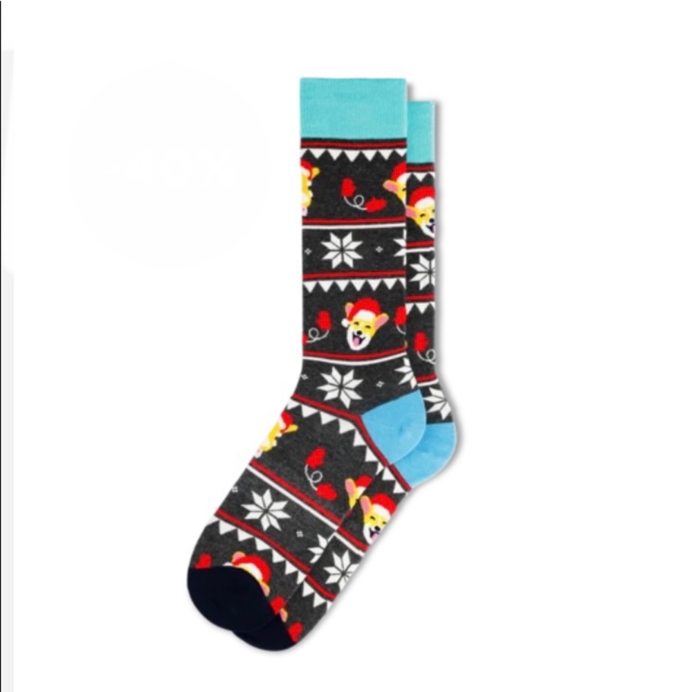 Fun Socks Cogri Fair Isle  Men’s Cotton Size 6-12